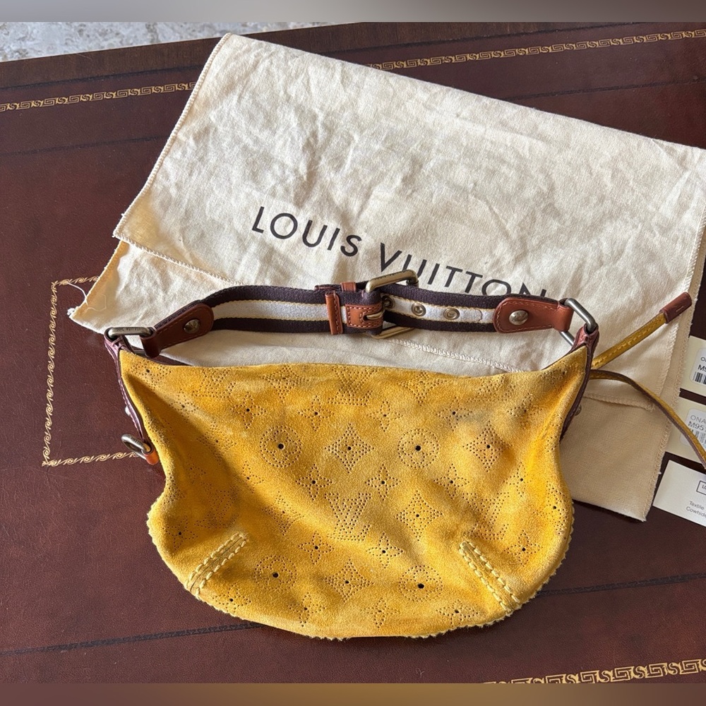 AUTHENTIC Louis vuitton limited edition suede Onatah bag marigold hobo Y2K 2005 - Picture 4 of 11
